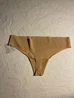Jockey Microfiber Stretch Thong in Light Nude
